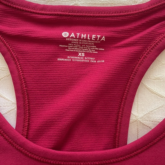 Athleta Raspberry Racerback Tank — Size XS - Picture 2 of 4